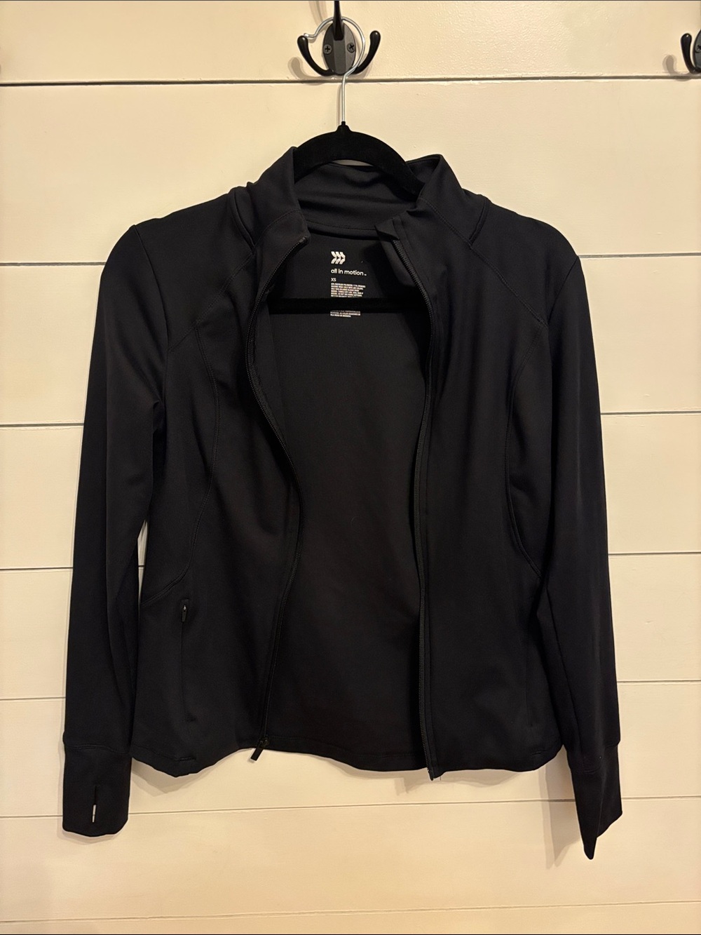 all in motion Black Zip-Up Utility Jacket